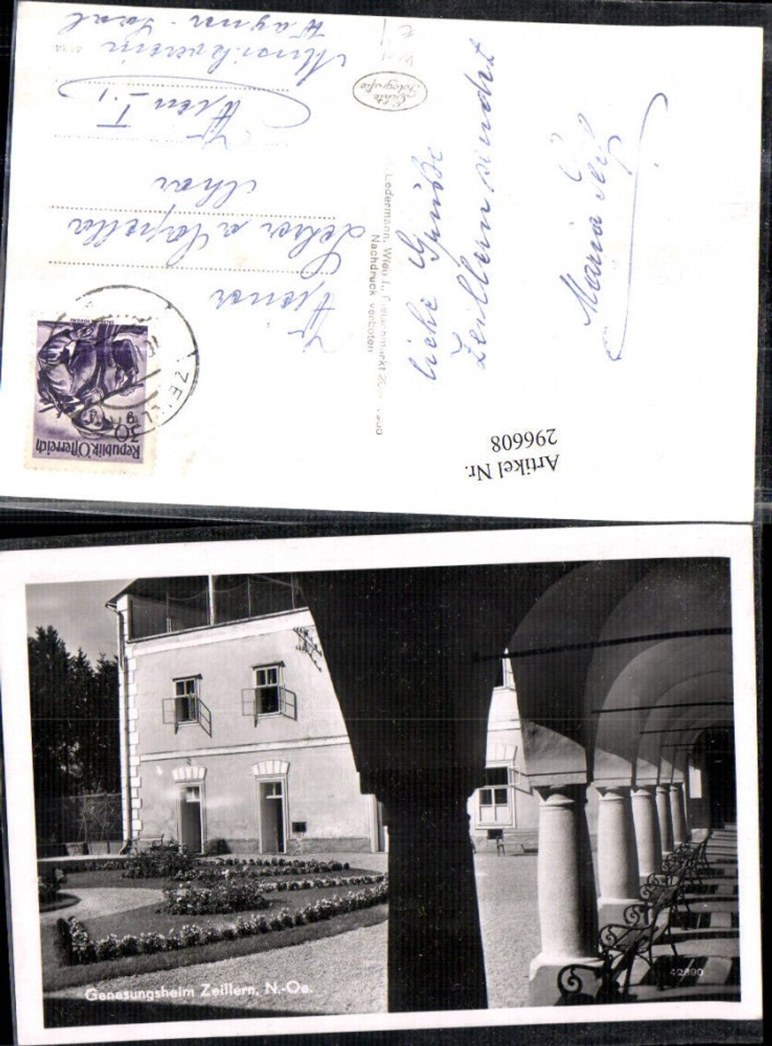 296608,Genesungsheim Zeillern b. Amstetten Säulen