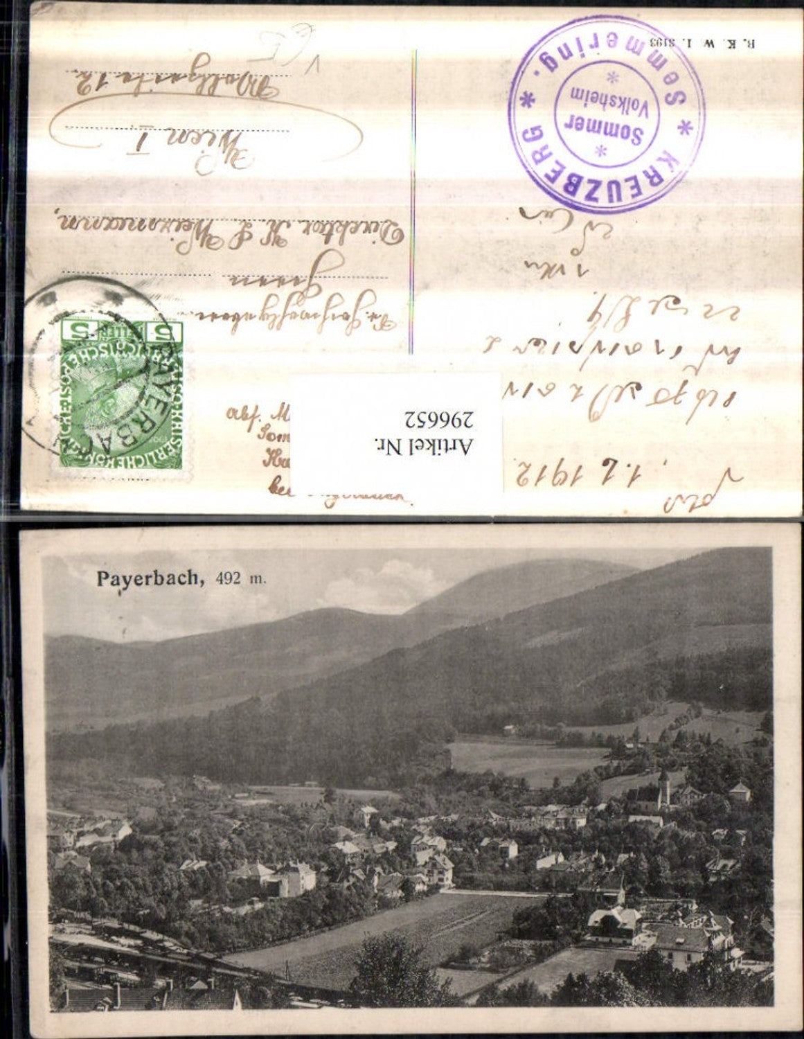 296652,Payerbach Totale pub Brüder Kohn B.K.W.I. 3193