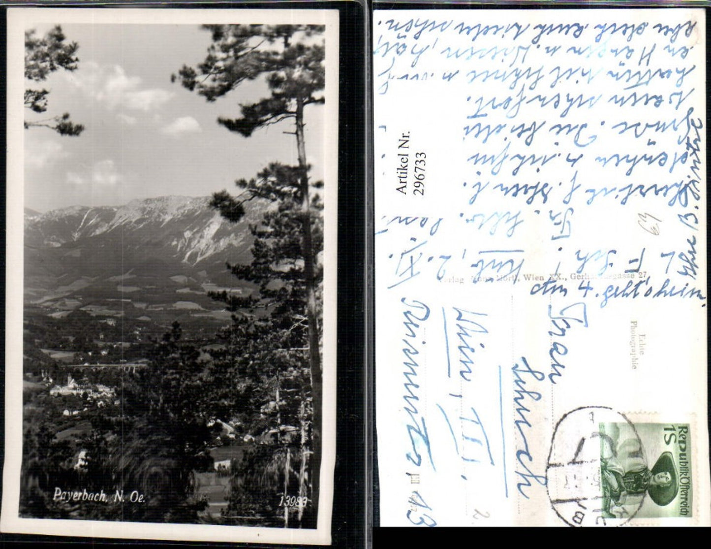 296733,Payerbach Totale Bergkulisse