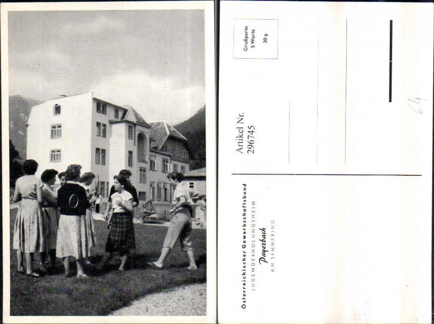 296745,Payerbach am Semmering Jugenderholungsheim Frauen