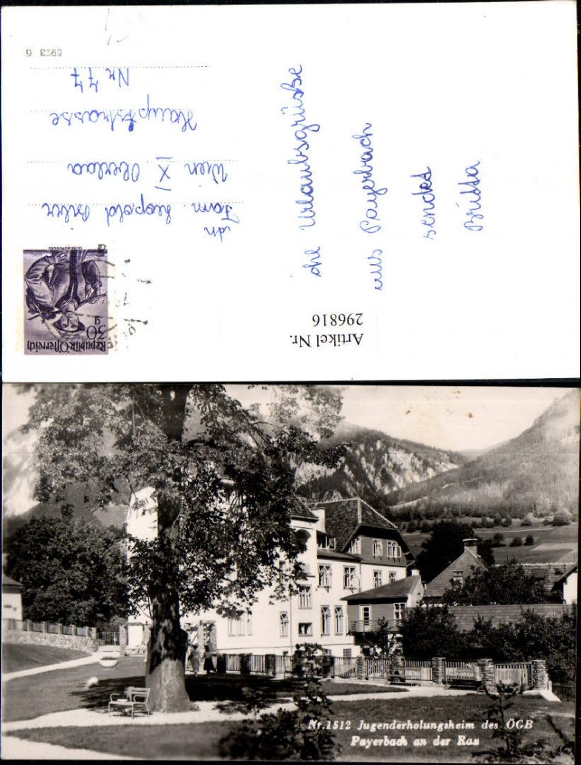 296816,Payerbach an d. Rax Jugenderholungsheim
