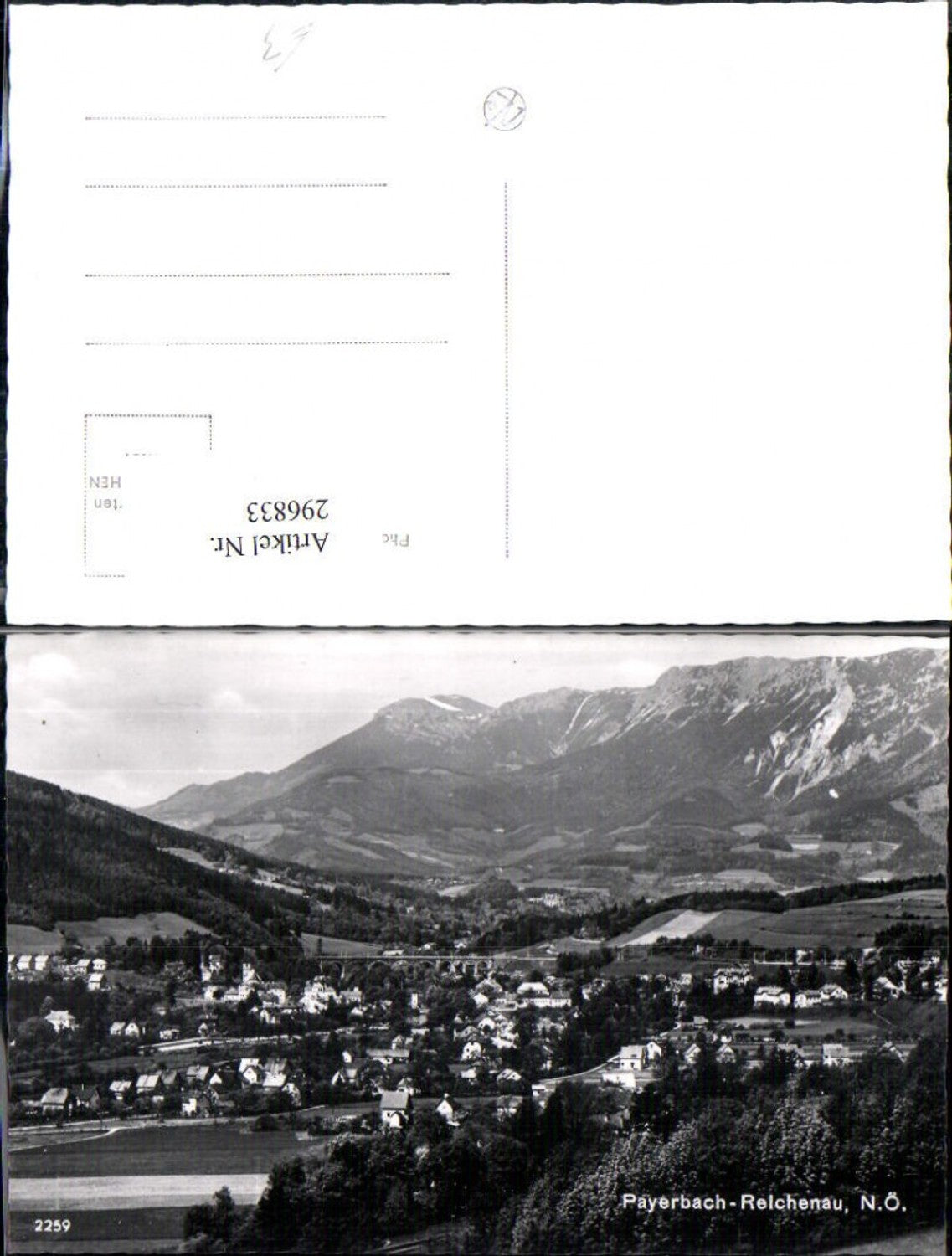 296833,Payerbach Reichenau Totale m. Viadukt Bergkulisse