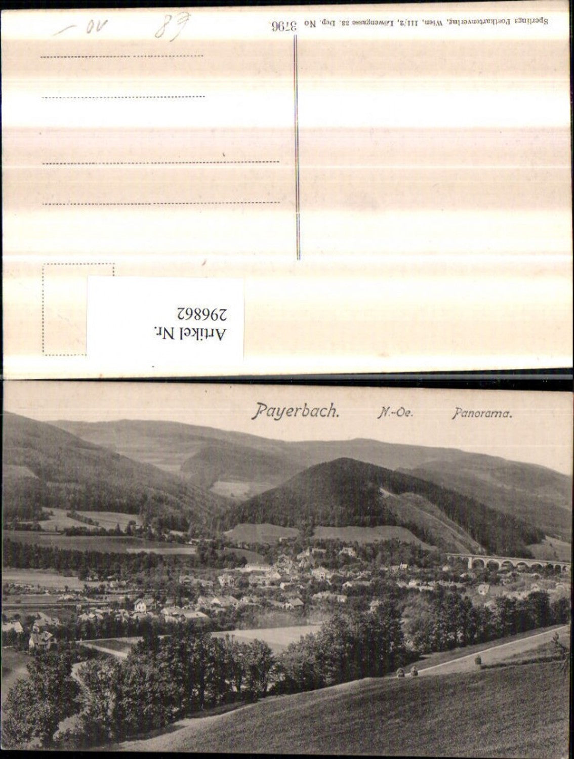 296862,Payerbach Totale Panorama m. Viadukt pub Sperling 3796