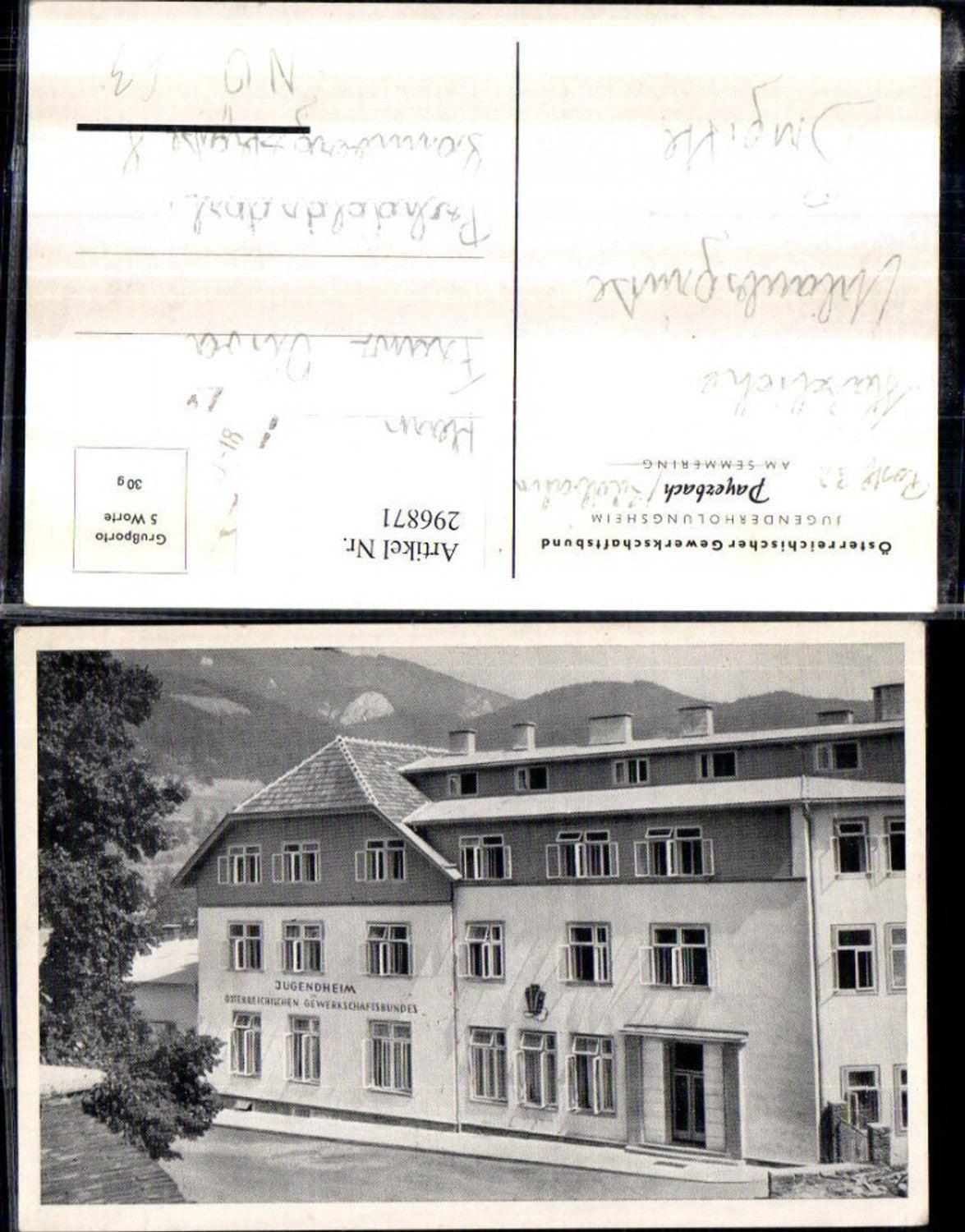 296871,Payerbach am Semmering Jugenderholungsheim