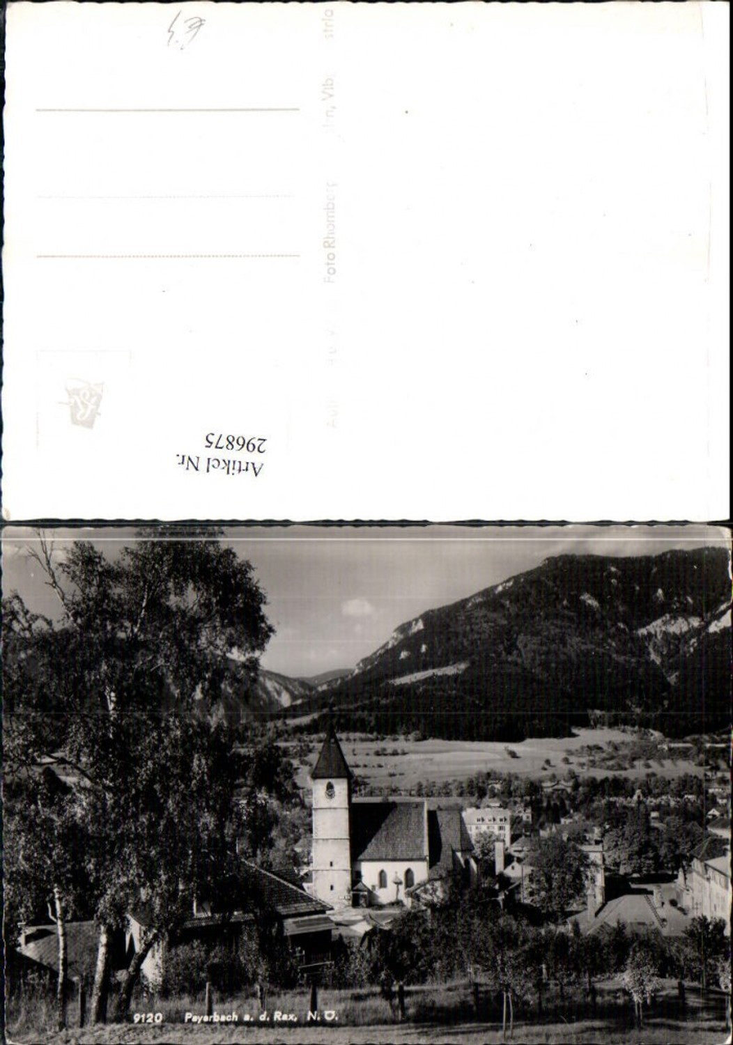296875,Payerbach an d. Rax Teilansicht Kirche