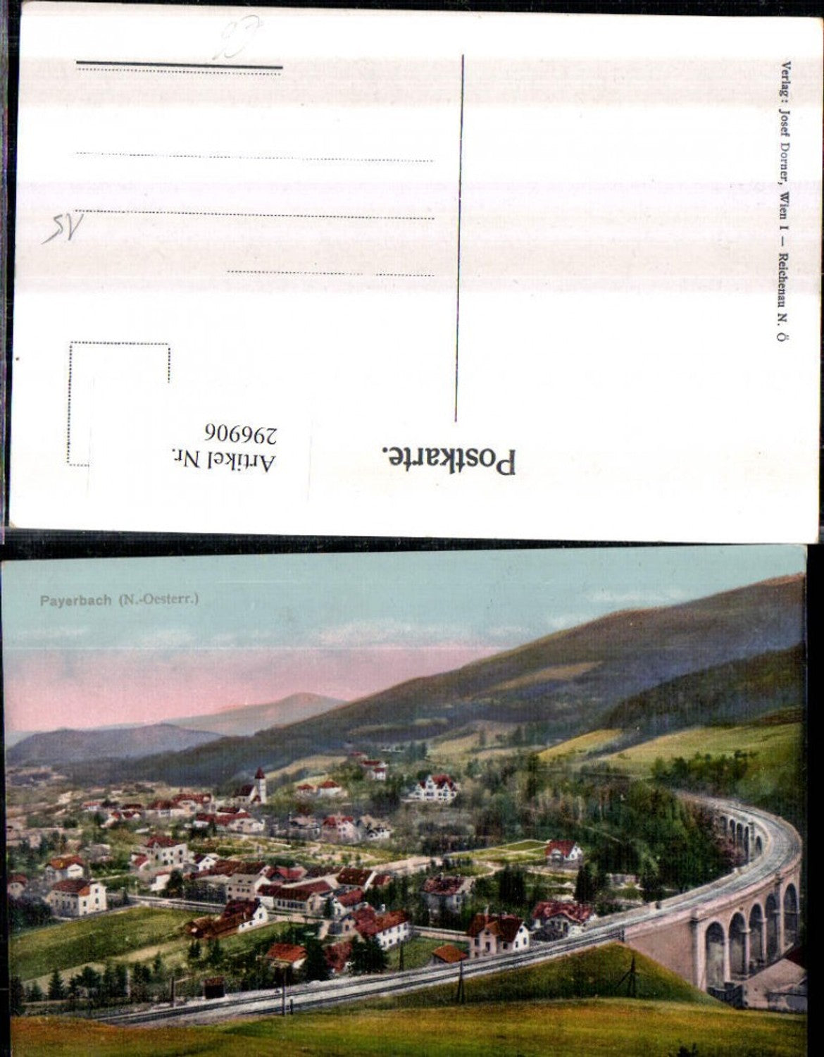 296906,Payerbach Totale m. Viadukt Brücke
