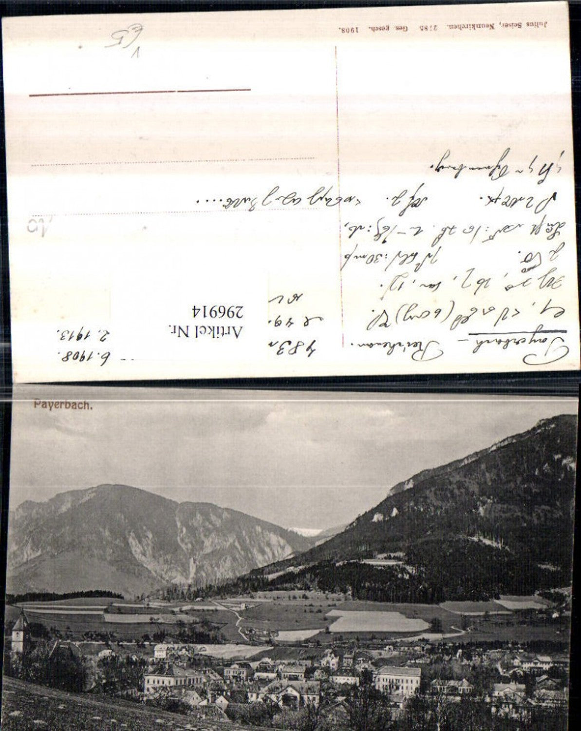 296914,Payerbach Totale Bergkulisse pub Julius Seiser 2785
