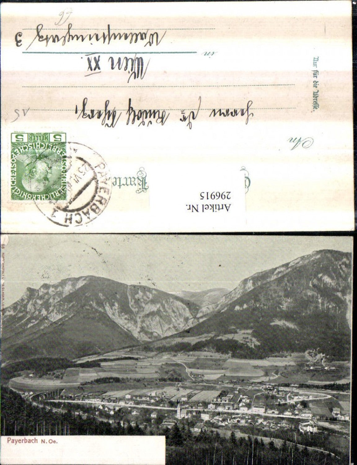 296915,Payerbach Totale Bergkulisse
