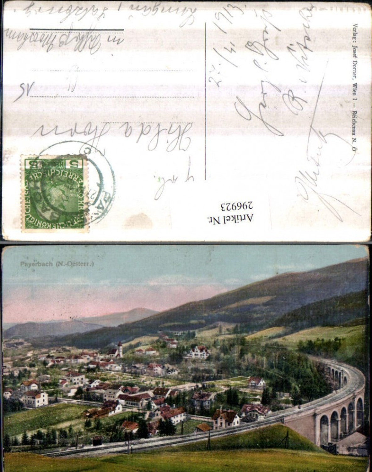 296923,Payerbach Totale m. Viadukt Brücke