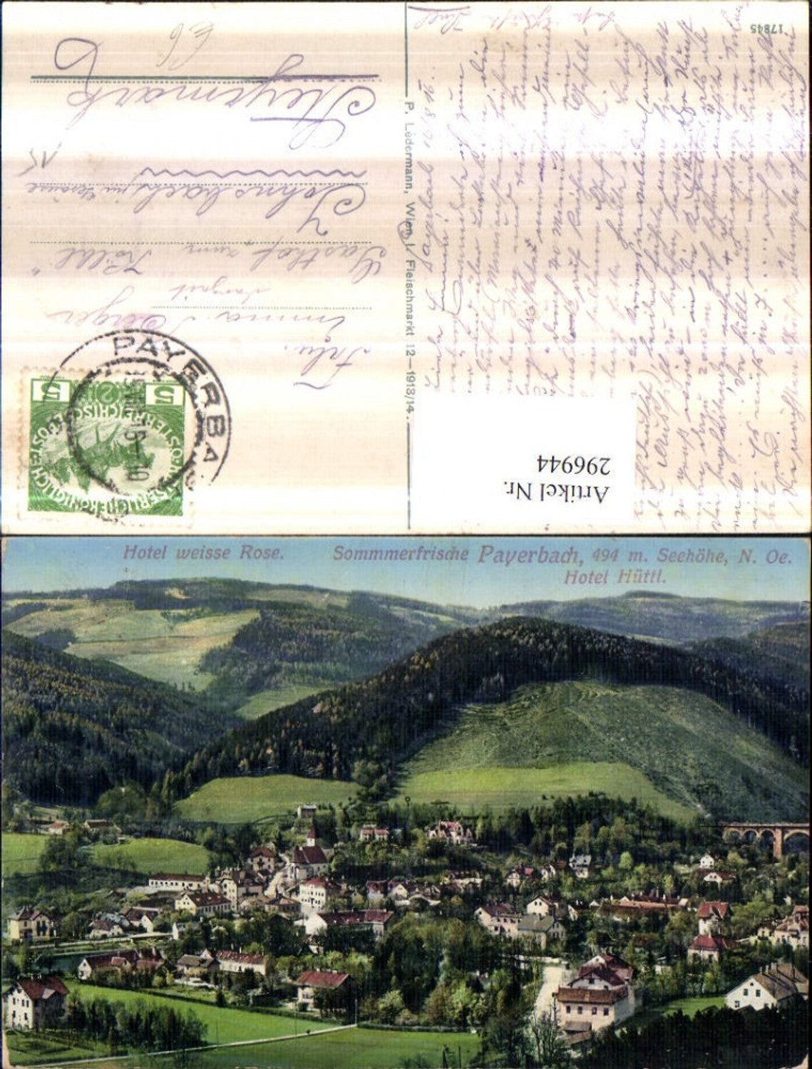 296944,Payerbach Totale m. Hotel Hüttel u. Weiße Rose