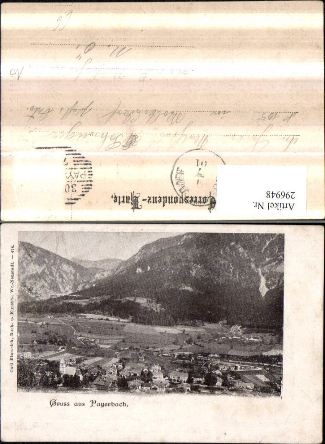 296948,Gruß aus Payerbach Totale Bergkulisse