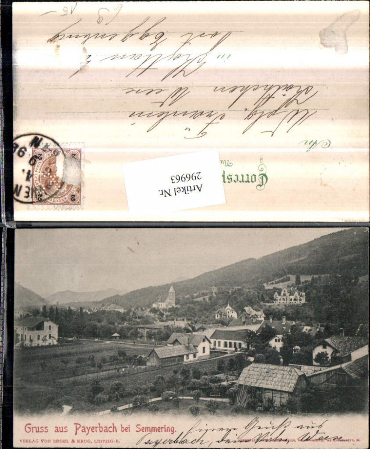 296963,Gruß aus Payerbach Totale b. Semmering