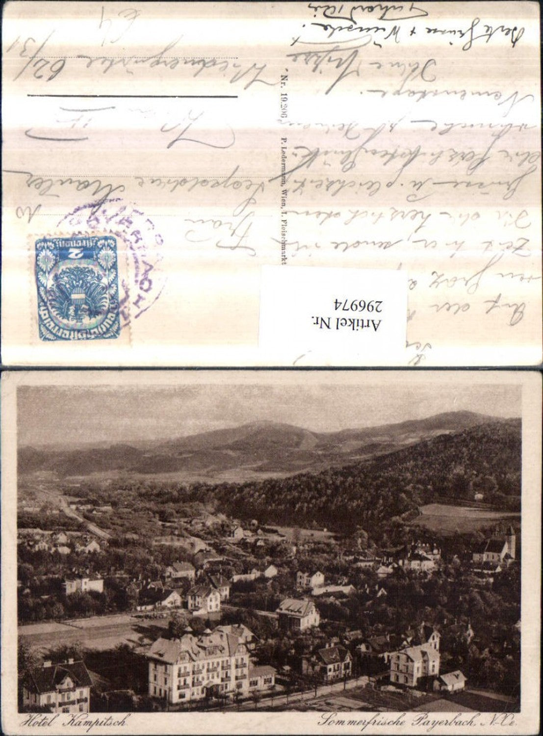 296974, Payerbach Totale with Hotel Kampitsch
