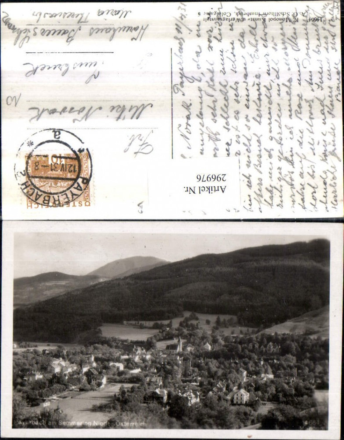 296976,Payerbach am Semmering Totale