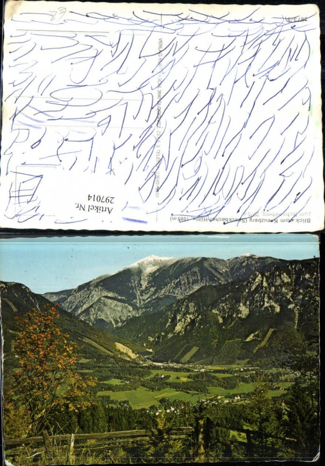 297014,Blick vom Kreuzberg zum Schneeberg Bergkulisse