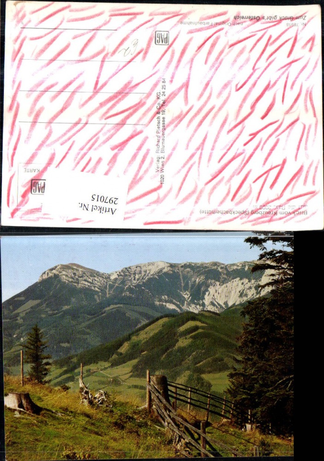 297015,Blick vom Kreuzberg auf die Rax Bergkulisse