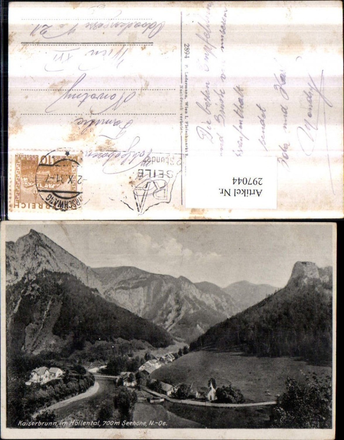297044,Kaiserbrunn im Höllental Totale Bergkulisse b. Schwarzau