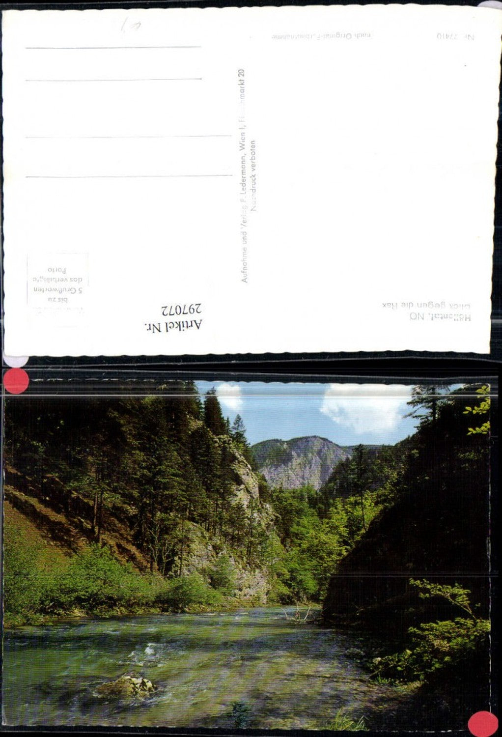 297072,Höllental Blick geg. Rax Partie b. Naßwald Schwarzau