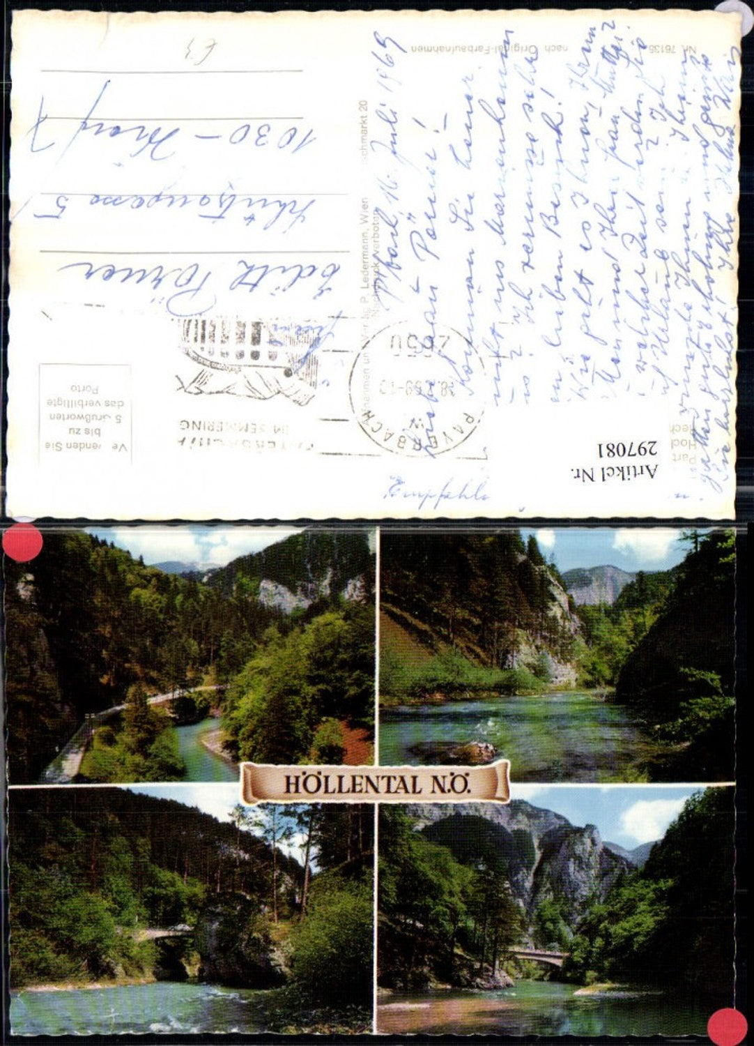 297081, Höllental Hochstegbrücke Rechenbrücke Partien b. Schwarzau Multi-view map