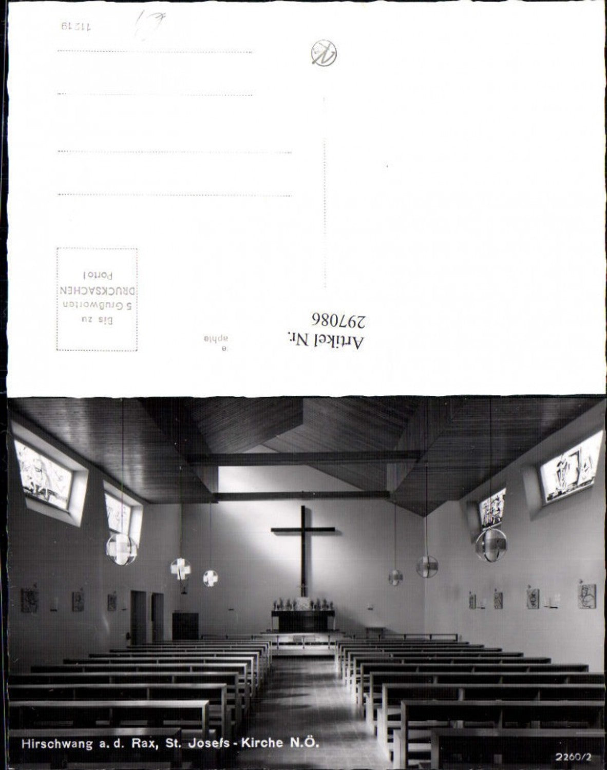 297086,Hirschwang an d. Rax St. Josefs-Kirche Innenansicht