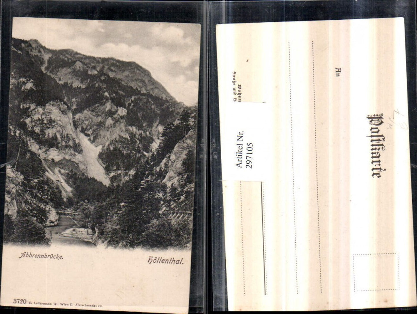 297105,Höllenthal Höllental Abbrennbrücke Brücke b. Naßwald Schwarzau