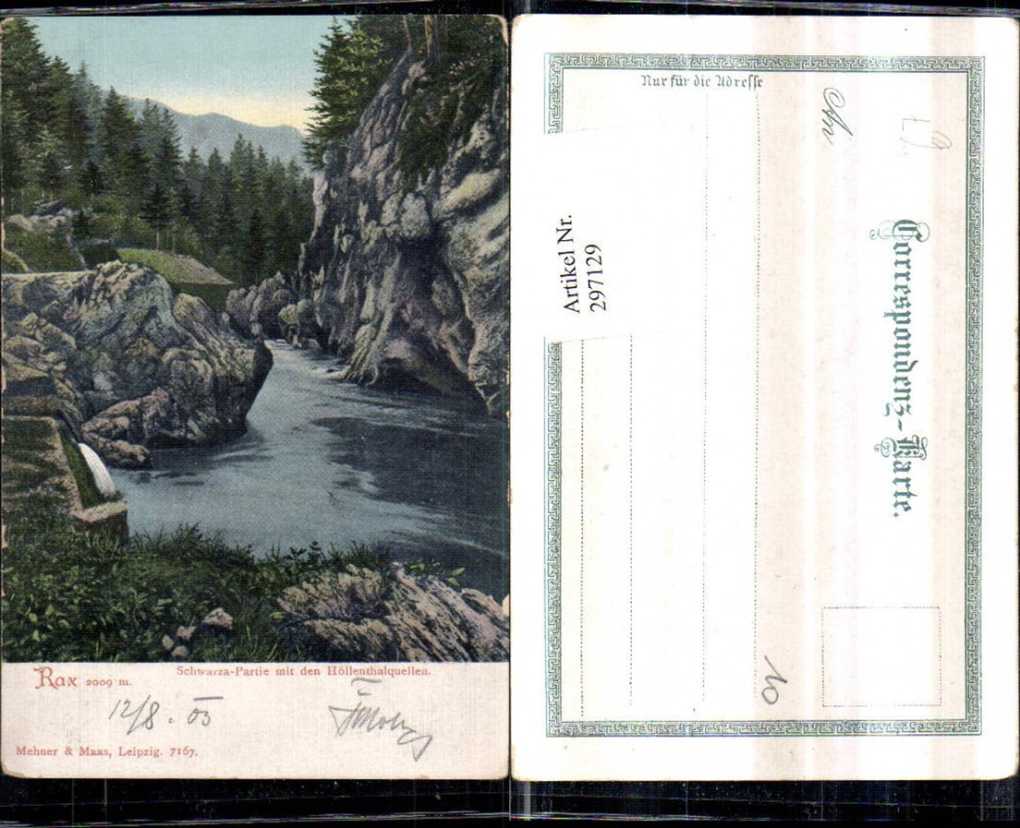 297129,Rax Schwarza-Partie m. Höllentalquellen b. Naßwald Schwarzau