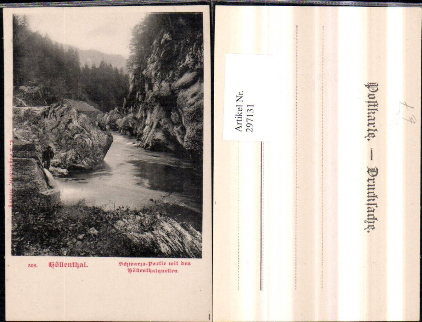 297131, Höllental Höllental Schwarza-Partie m. Höllental-Quellen b. Naßwald Schwarzau