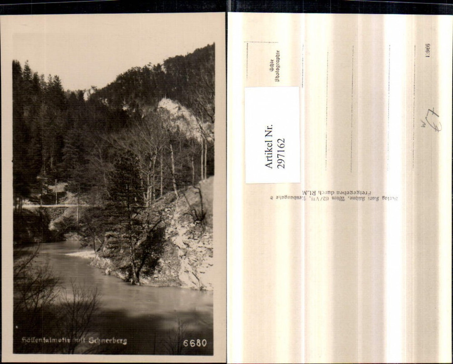 297162,Höllental Motiv m. Schneeberg b. Naßwald Schwarzau