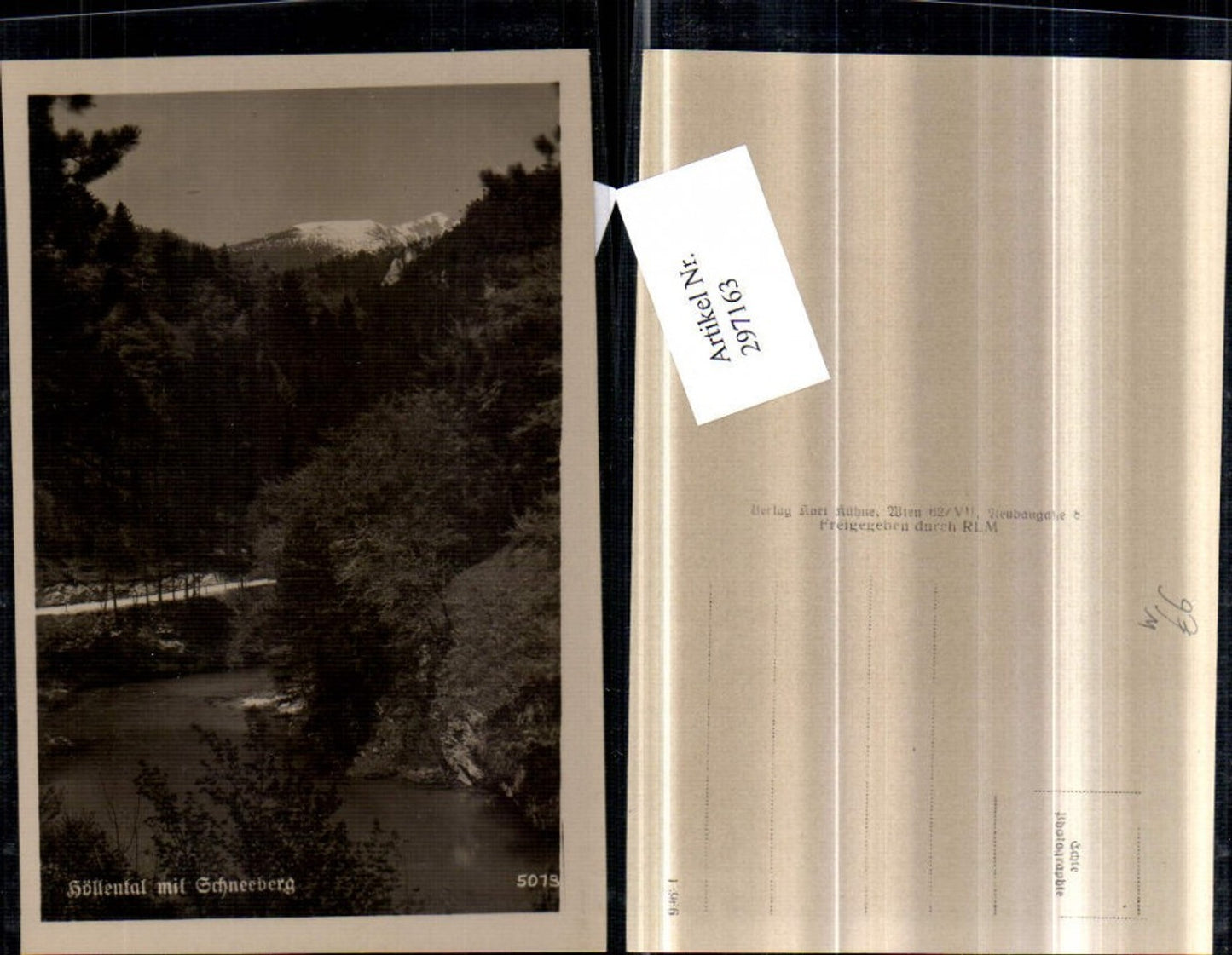 297163,Höllental Partie m. Schneeberg b. Naßwald Schwarzau