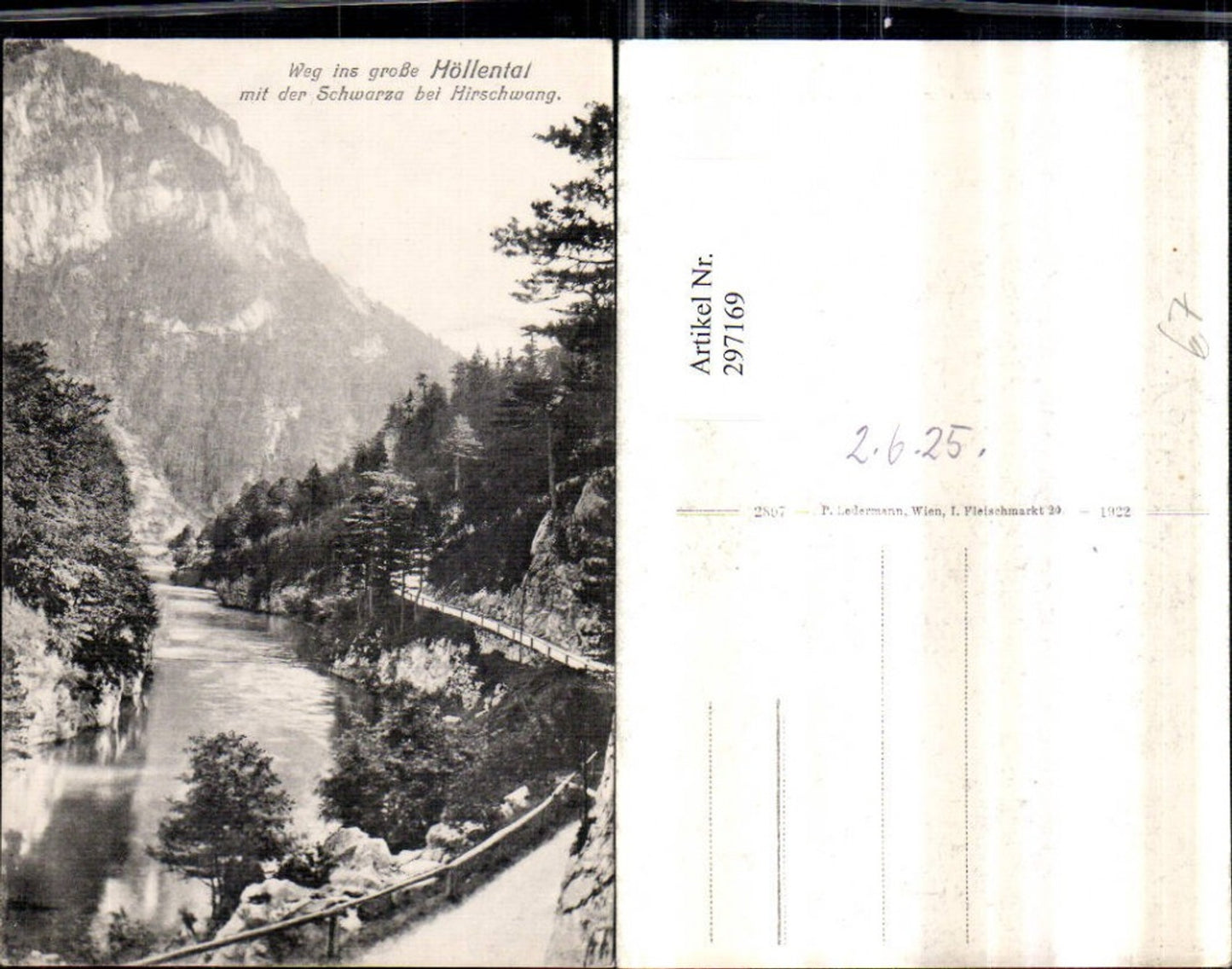 297169,Weg ins große Höllenthal Höllental m. Schwarza b. Hirschwang