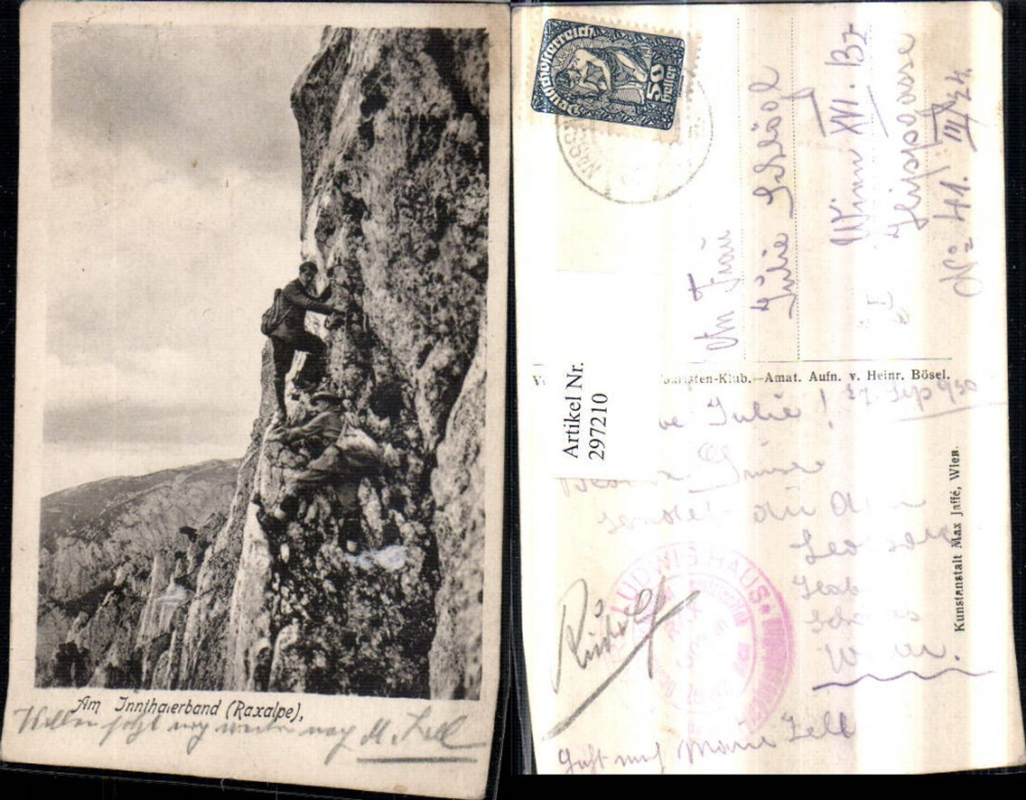 297210,Raxalpe Am Innthalerband Inntalerband b. Reichenau Bergsteiger Kletterer