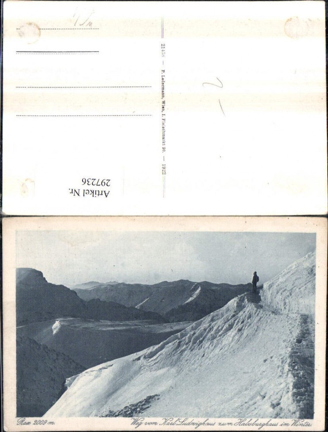 297236,Rax Weg vom Karl-Ludwig-Haus zum Habsburghaus Bergkulisse b. Reichenau Winterbild