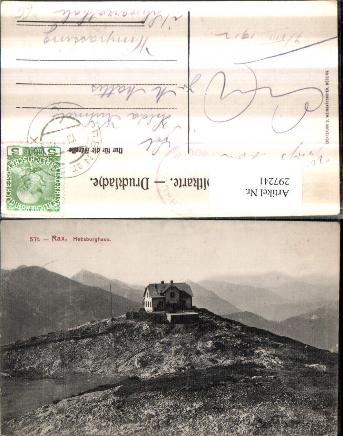 297241,Rax Habsburghaus Berghüte Bergkulisse b. Hirschwang