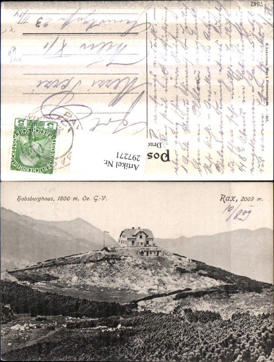297271,Rax Habsburghaus Berghütte Bergkulisse b. Hirschwang Schwarzau