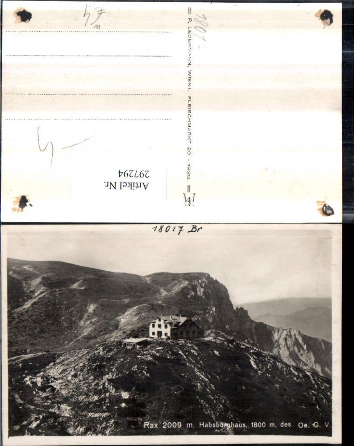 297294,Rax Habsburghaus Berghütte Bergkulisse b. Hirschwang Schwarzau