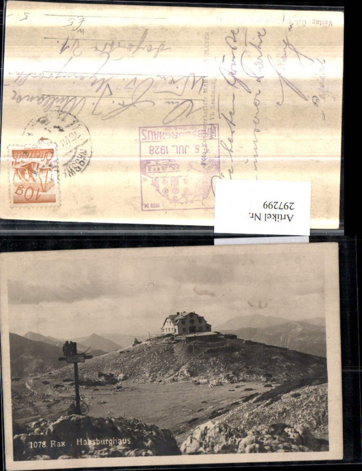 297299,Rax Habsburghaus Berghütte Bergkulisse b. Hirschwang Schwarzau