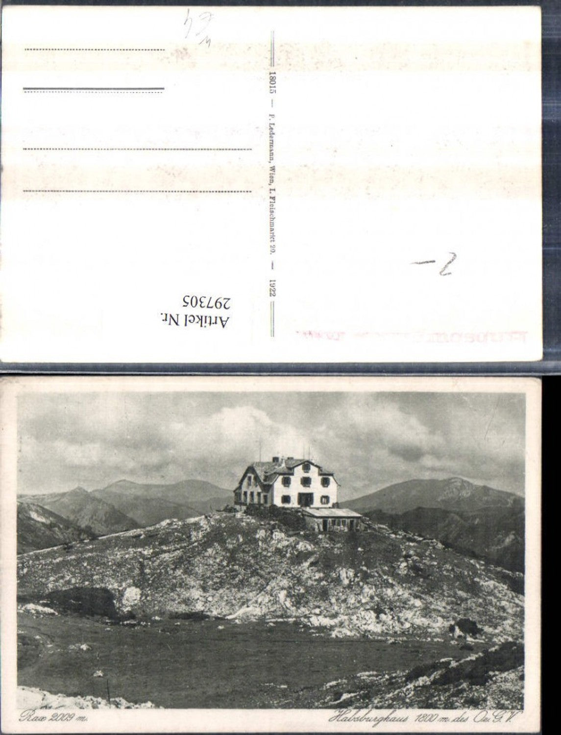 297305,Rax Habsburghaus Berghütte Bergkulisse b. Hrschwang Schwarzau