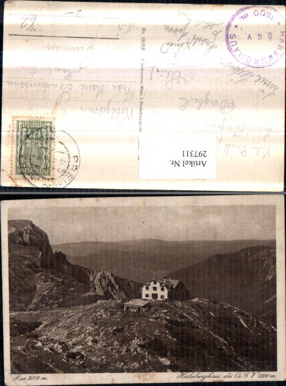 297311,Rax Habsburghaus Berghütte Bergkulisse b. Hirschwang Schwarzau