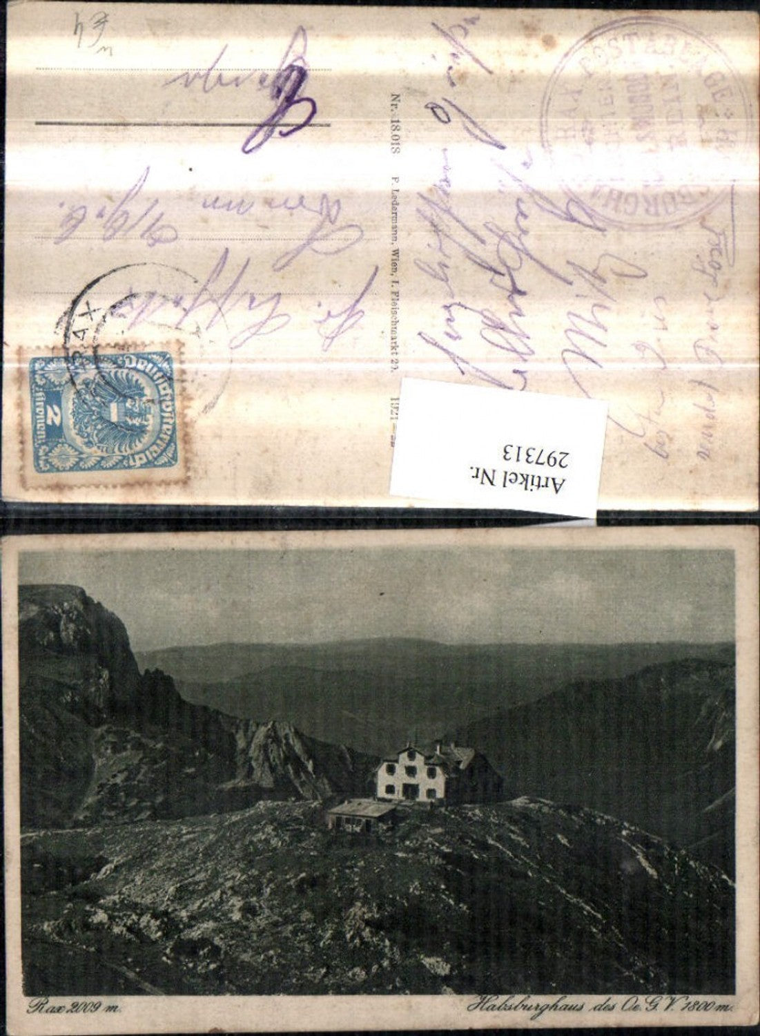 297313,Rax Habsburghaus Berghütte Bergkulisse b. Hirschwang Schwarzau