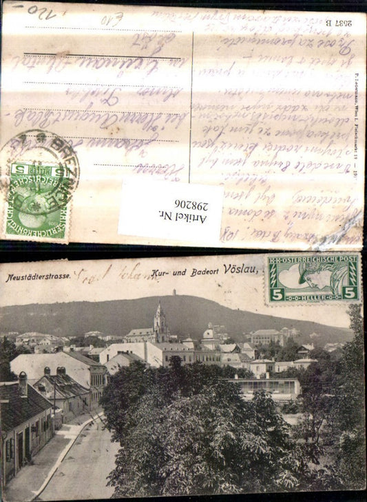 298206,Bad Vöslau Teilansicht m. Neustädterstraße