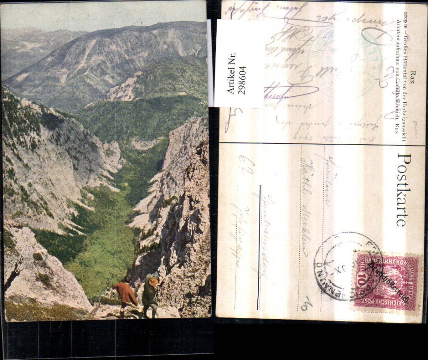298604,Rax Großes Höllental Alpenvereinsteig Bergkulisse b. Schwarzau