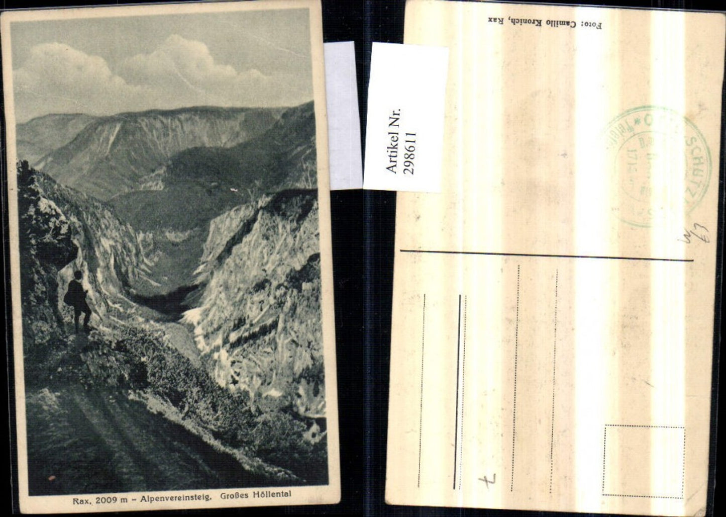 298611,Rax Großes Höllental Alpenvereinsteig Bergkulisse b. Schwarzau