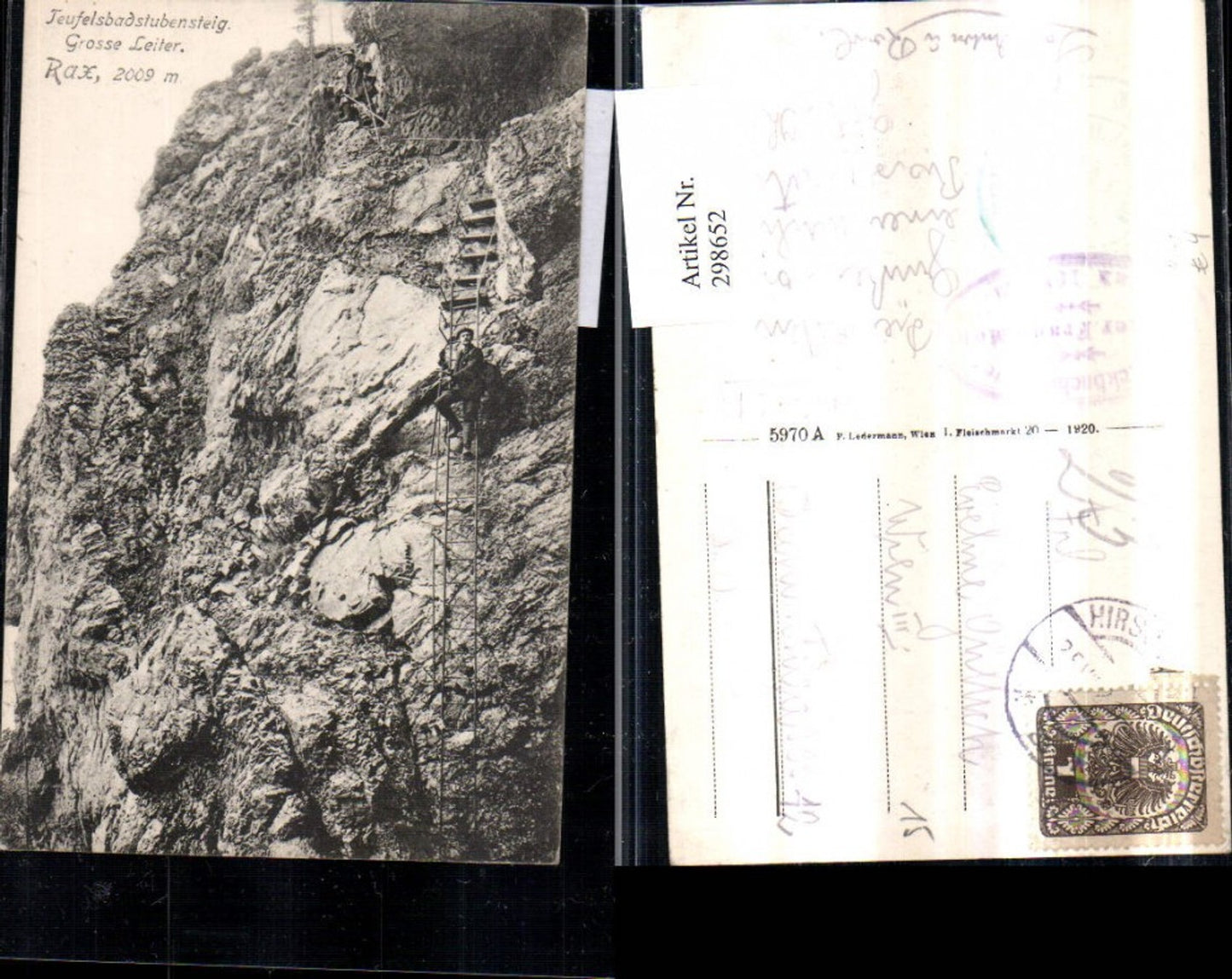 298652,Rax Teufelsbadstubensteig b. Reichenau Große Leiter Bergsteiger
