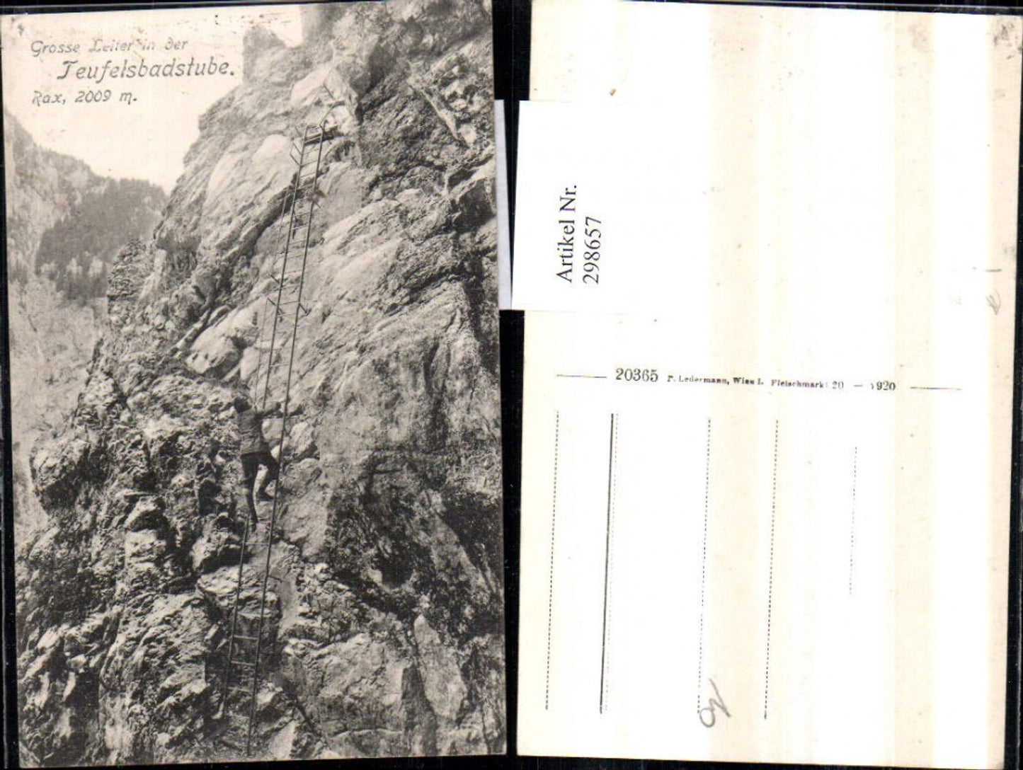 298657,Rax Teufelsbadstube b. Reichenau Große Leiter Bergsteiger