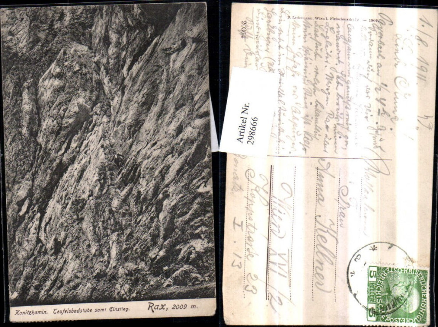 298666,Rax Kanitzkamin Teufelsbadstube m. Einstieg b. Reichenau