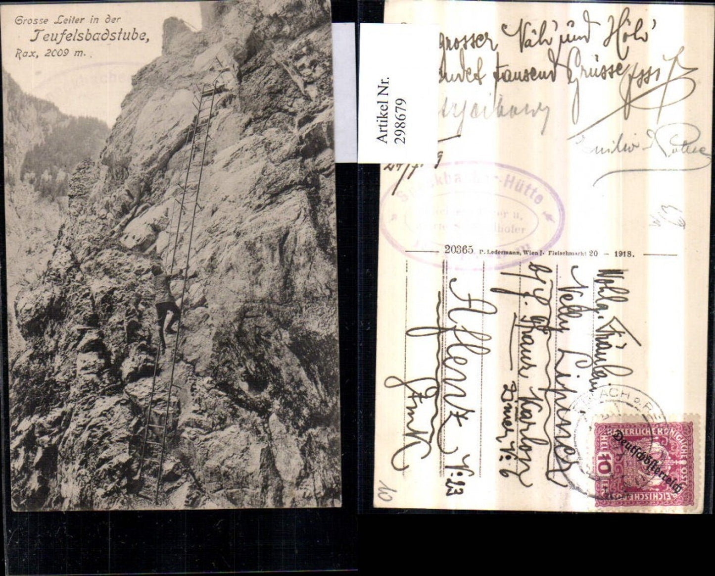 298679,Rax Teufelsbadstube b. Reichenau Große Leiter Bergsteiger