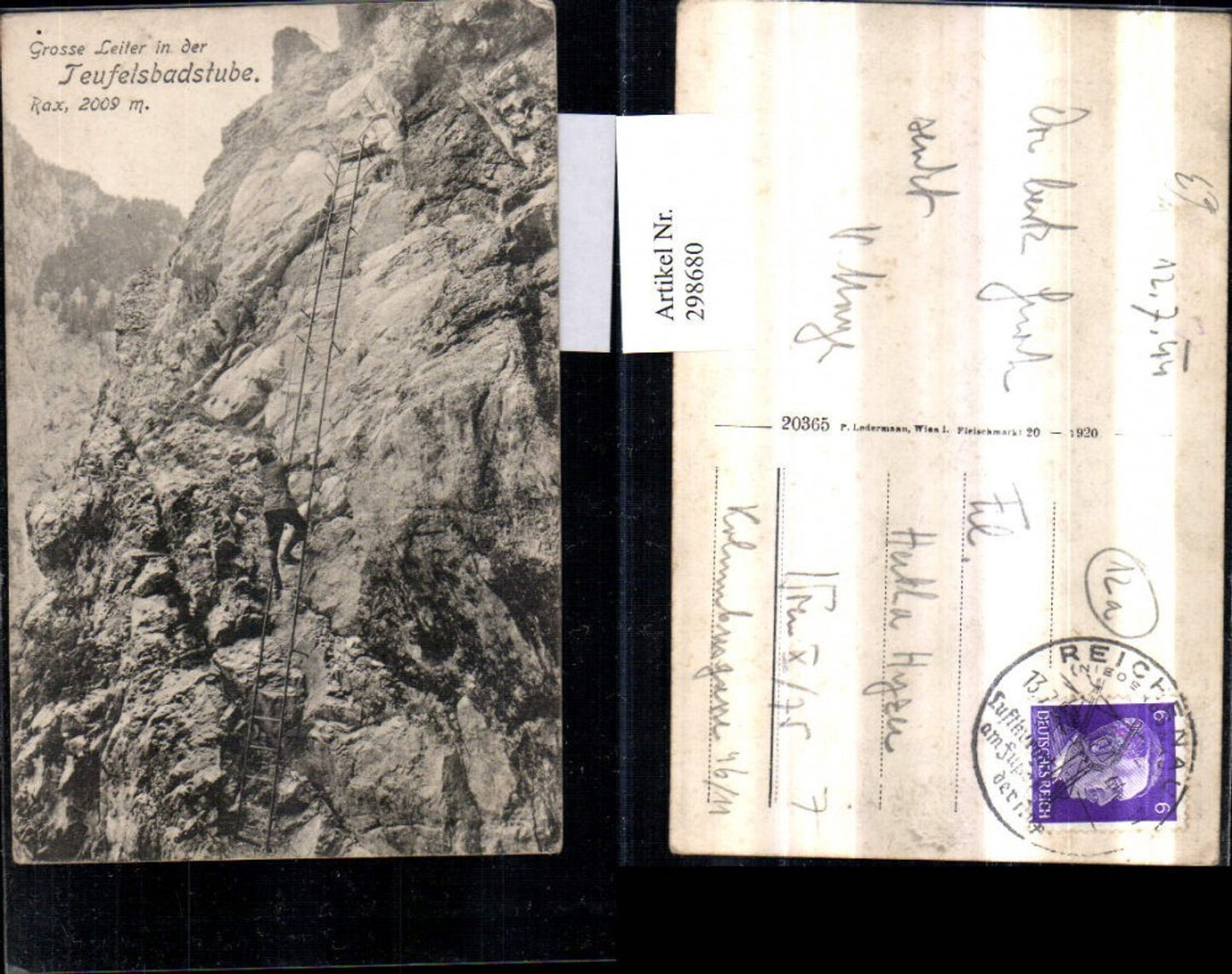 298680,Rax Teufelsbadstube b. Reichenau Große Leiter Bergsteiger