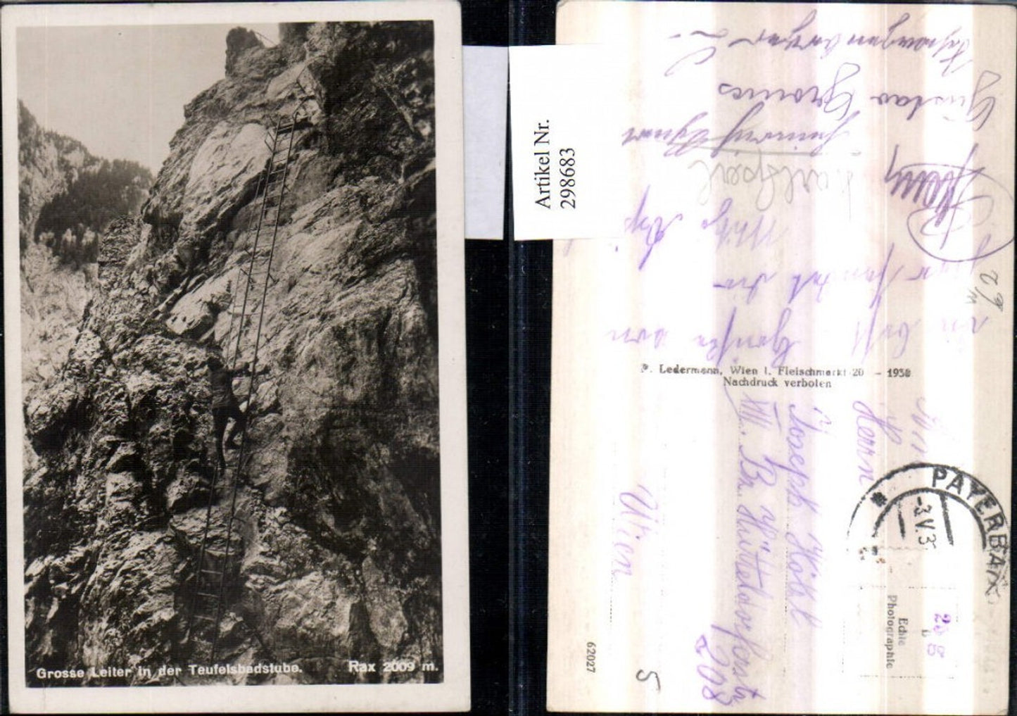 298683,Rax Teufelsbadstube b. Reichenau Große Leiter Bergsteiger