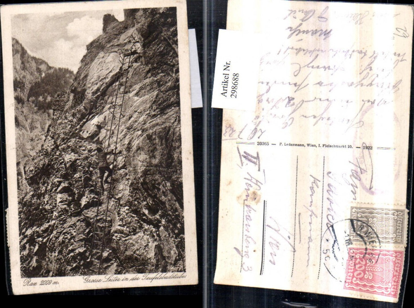 298688,Rax Teufelsbadstube b. Reichenau Große Leiter Bergsteiger