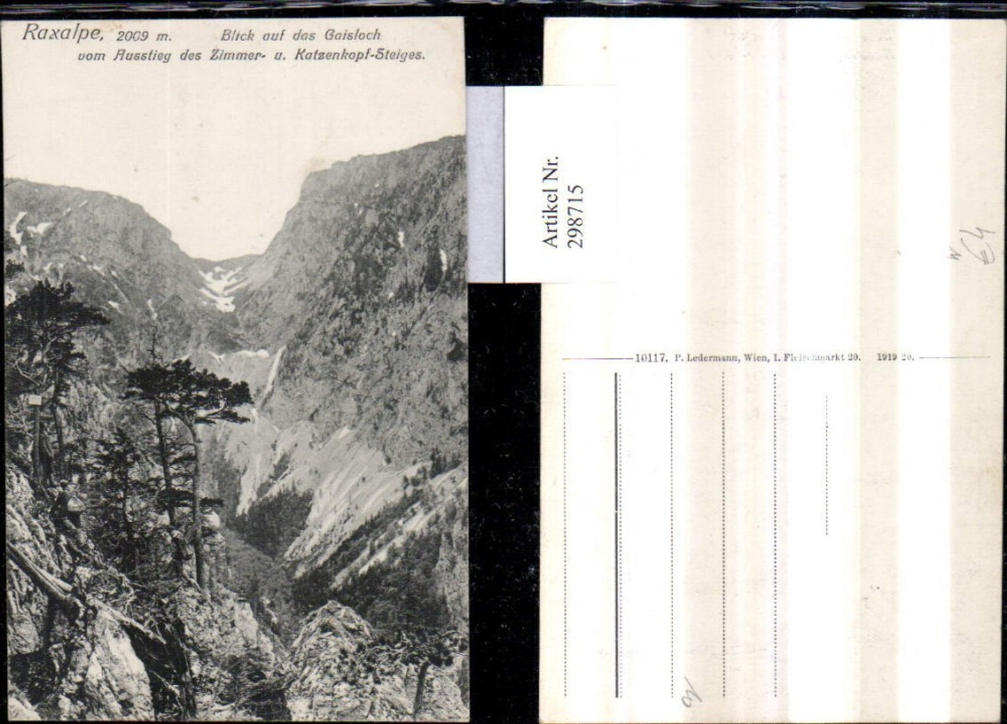 298715,Raxalpe Blick auf d. Gaisloch vom Zimmer- u. Katzenkopf-Steiges b. Reichenau Bergkulisse